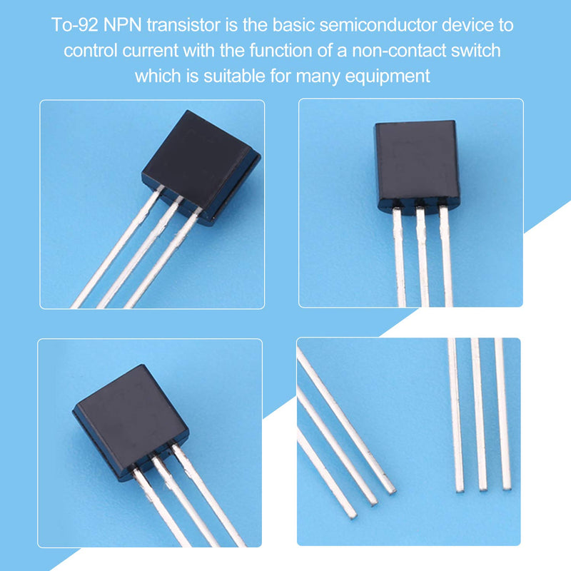 NPN Transistor, 200pcs TO-92 NPN Transistor BC327-BC558 Transistors DIY Kit for Electronic Professionals or Enthusiasts