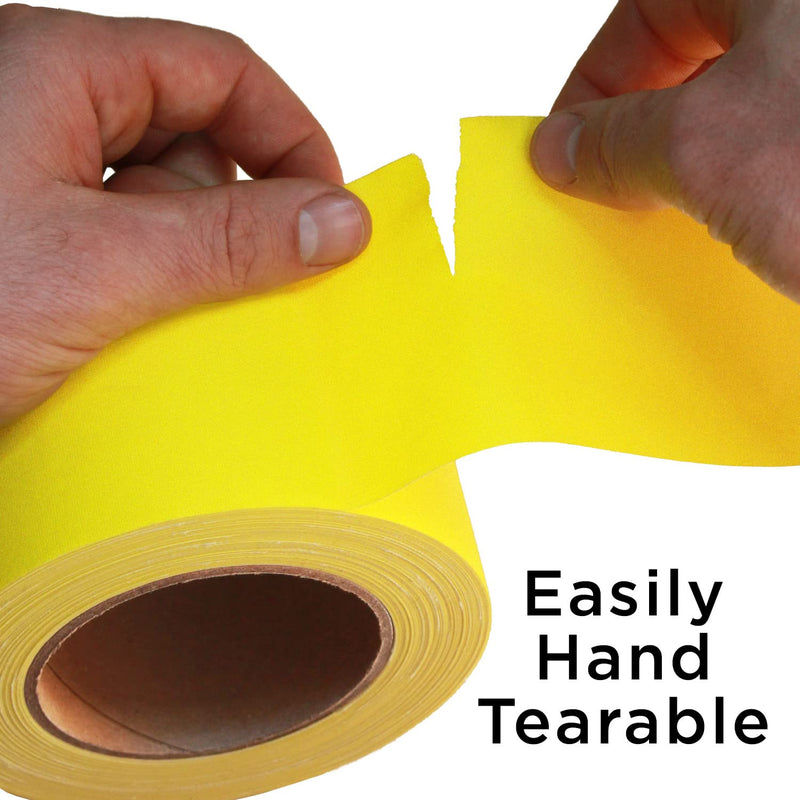 ChromaLabel Non-Reflective Multi Purpose Professional Grade Gaffer Tape Matte Finish, 30 Yards Per Roll, 4 Inch, Yellow 4" Wide, 30 Yards