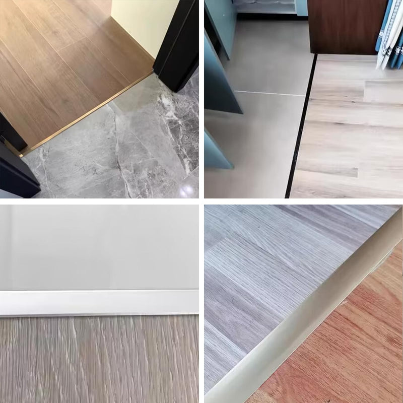 NeatiEase T Molding Floor Transition Strip, Aluminum Laminate Floor Strip Floor Flat Divider Strip for Joining Floor Gaps, Threshold, Floor Tiles, Black, 4ft x 1.6in (3pcs) 3pcs, 4ft x 1.6in