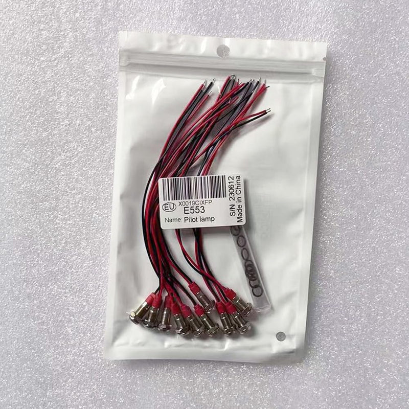 Gebildet 10Pcs 6mm 230V AC LED Metal Indicator Lamp Waterproof Signal Lamp (Green Orange Red Blue White 10Pcs) Mixed Color-220v