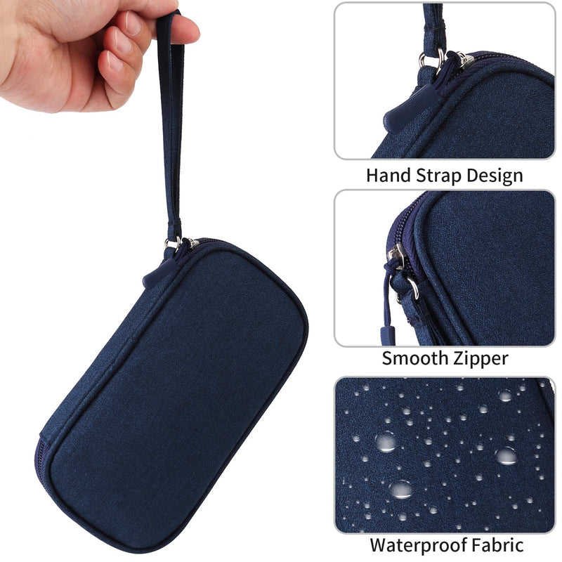 Travel Cable Organizer,Electronics Accessories Organizer Bag,Electronic Organizer Travel Universal Cable Organizer Electronics Accessories Bag for Charger, Phone, memory card,Travel Gadget Bag (Blue) Blue