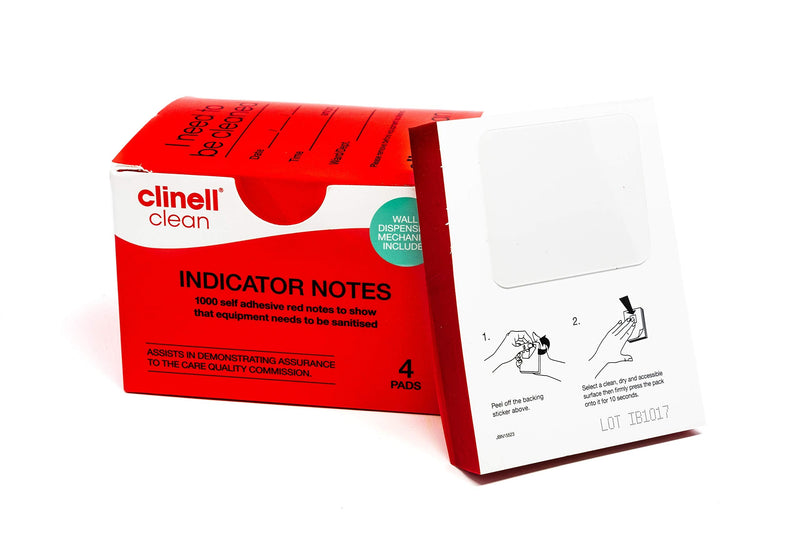 Clinell indicator sheets, red, 4 blocks of 250 each