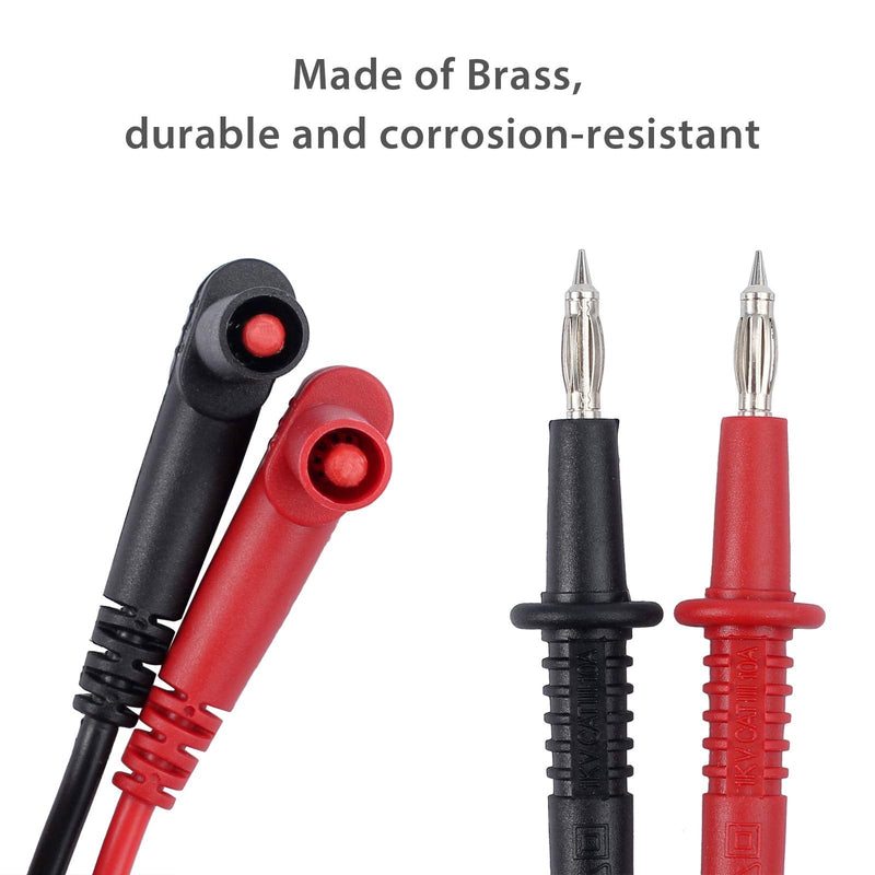 Justech 8 Multimeter Test Leads Professional Electronic Test Test Leads Accessories Luggage Banana Plug Extensions Mini Hook Alligator Crocodile Clip for School University Laboratory Factory etc.