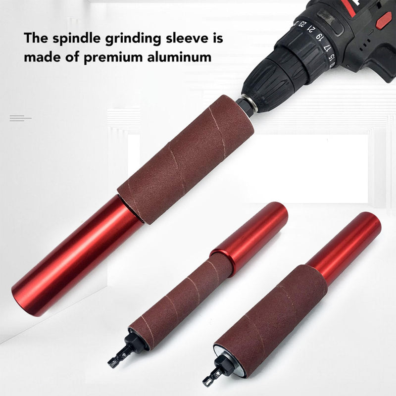 Respicefinem Spindle Sander Adapter, 1.5" Arbor Aluminum Alloy Drill Bit Grinding Mandrel Set for Wood and Metal