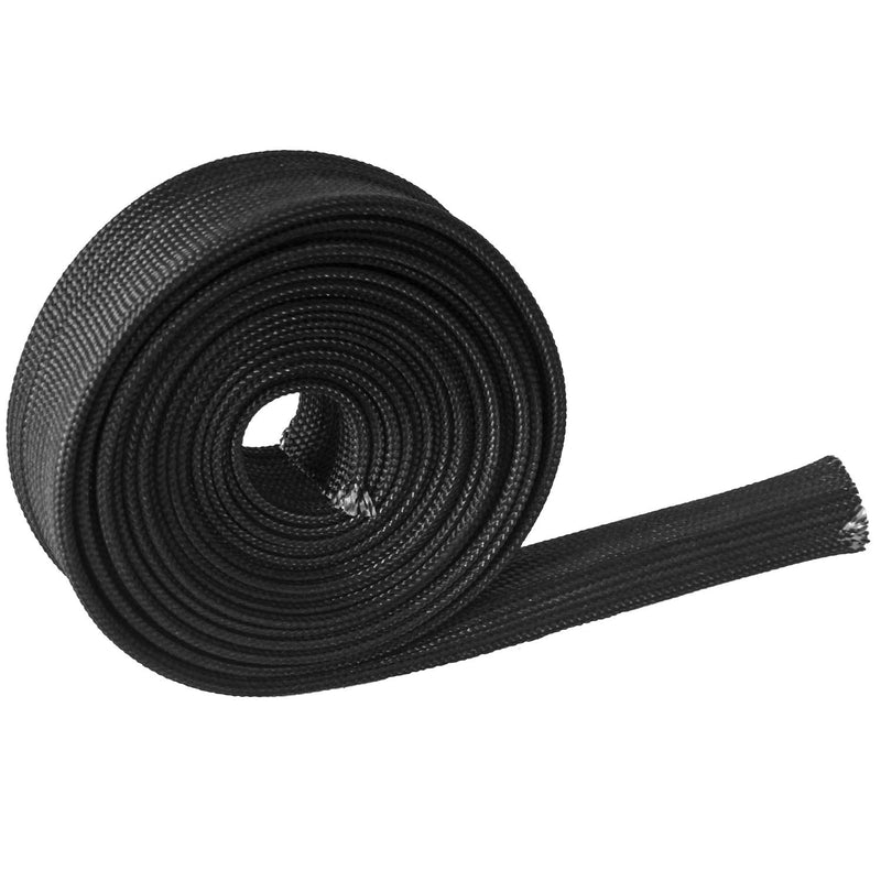 Heat Hose Fiberglass Wrap Shield Sleeve Wire Fuel Line Heat Shield Roll High Temp Black Colour Adjustable 10FT-13MM(1/2") for Car Wire Loom Protection Black Heat Sleeve 10FT-13MM