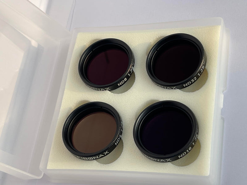 Telescope Filter, Neutral Density astrophotography Filter kits, ND4 ND8 ND16 ND32, Reduces Moon Glare and Enhances Lunar Crater Details,Prevent Image Overexposure, 1.25" Eyepieces Accessory