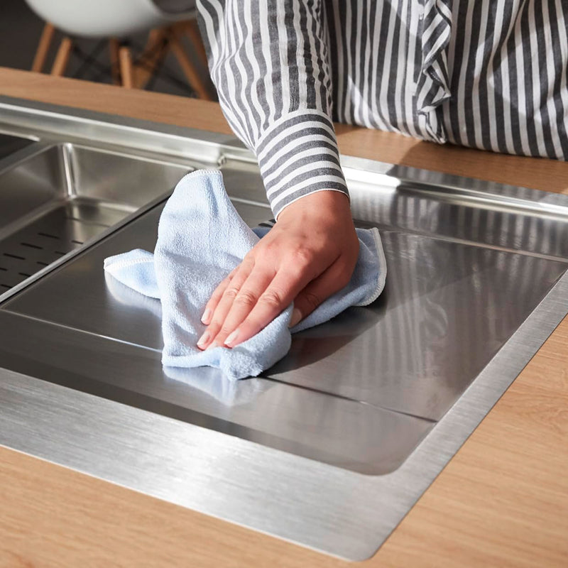 BLANCO microfiber cloth | Antibacterial cleaning cloth for a stiff and lime-free surface | Suitable for daily cleaning of all surfaces | Machine washable up to 90° microfibre cloth