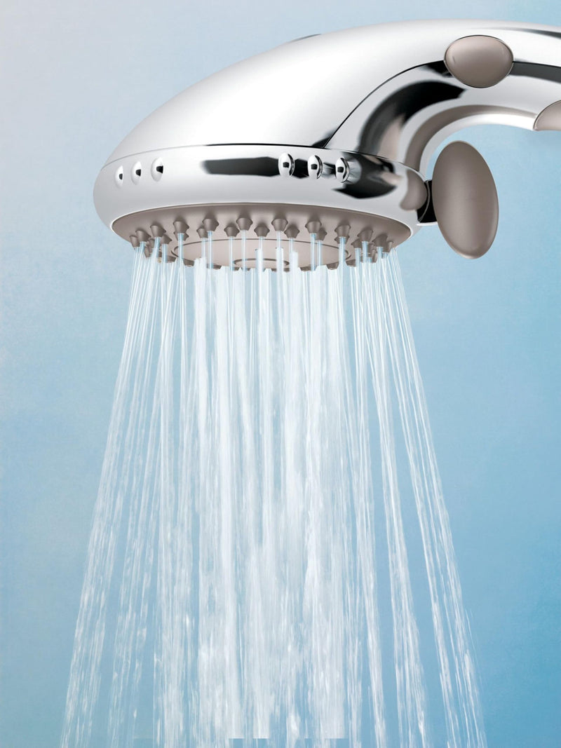 Moen DN8001CH Home Care Multi-Function Handheld Showerhead with Non-Positive Pause Control, Chrome Finish, Wall-Mounted Hand Shower with 7-Foot Hose and Lightweight Soft Grip Handle Pack of 1