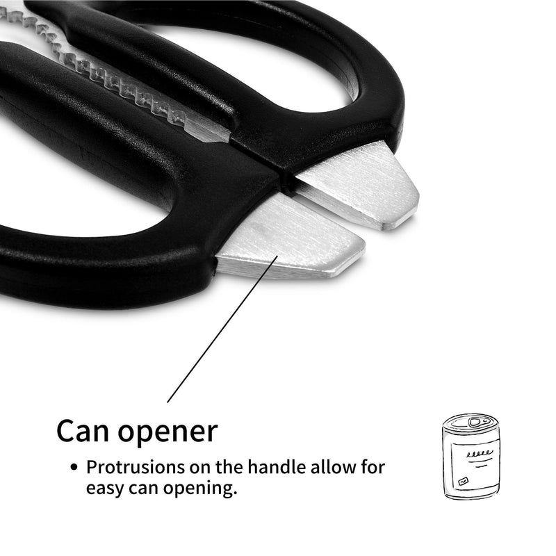 Seki Japan Left Handed Multifunctional Kitchen Scissors, Stainless Steel Blade Soft Grip Kitchen Shears