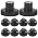 WOONEKY Pack of 10 E10 Lamp Holder, Mini Screw Base for Physics Experiments, Lamp Base with Flat Head, for Indoor and Outdoor Use, for Classroom, Office and Home