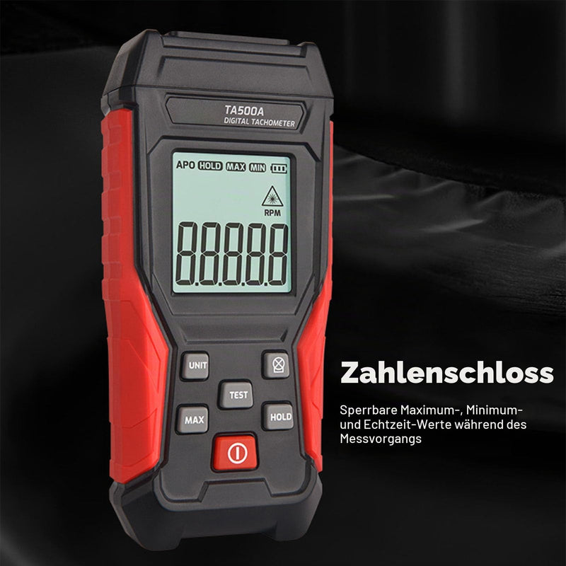 Portable Digital Tachometer 3-100,000RPM Non-Contact Measuring Valve Lockable Tachometer