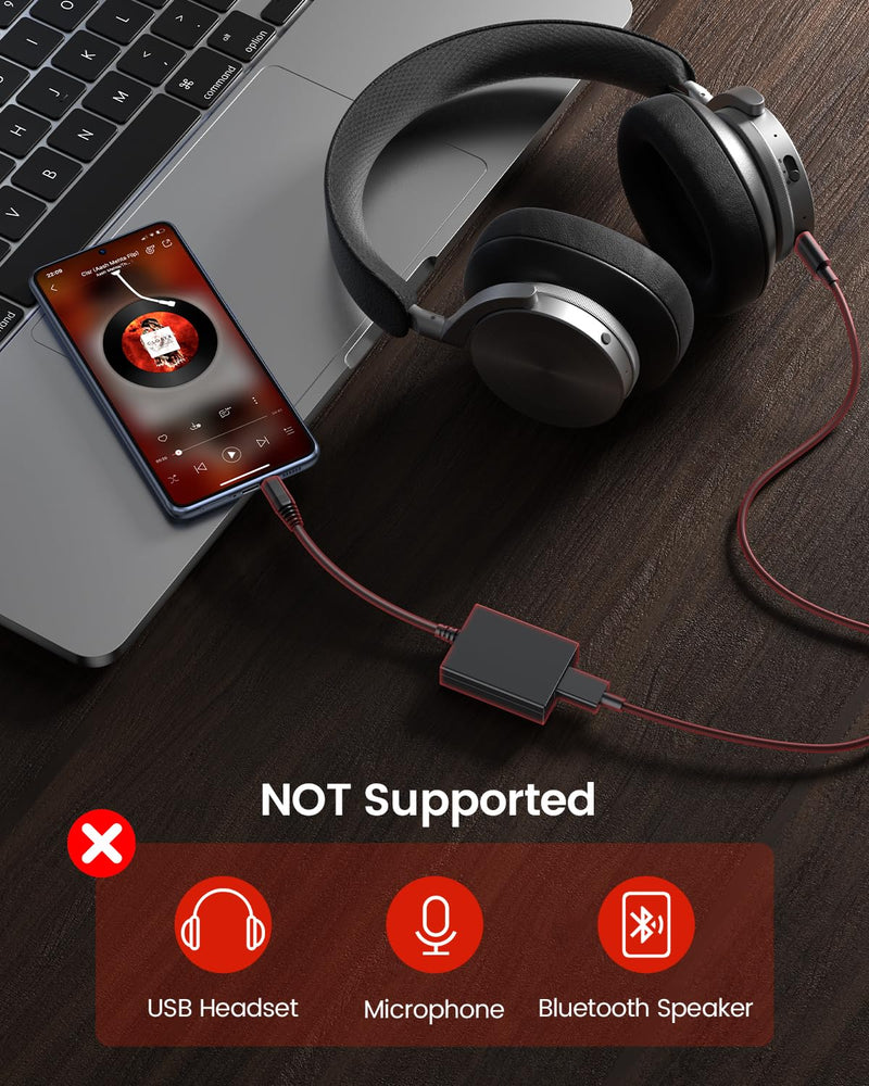 ANDTOBO USB to Aux Audio Adapter, 3.5mm Male to USB Female for Playing Music with USB Drive in Your Car