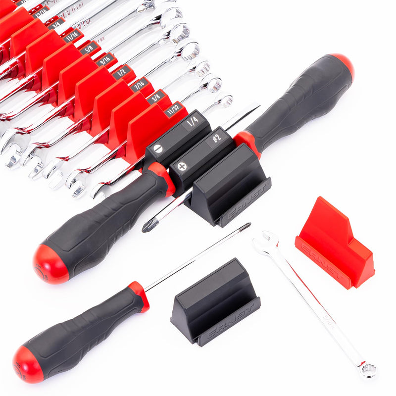 Ernst Manufacturing Wrench Pro - Modular Wrench Organizer for 40 Wrenches with Anti-Slip Cleats (Patented) - Made in the USA Black