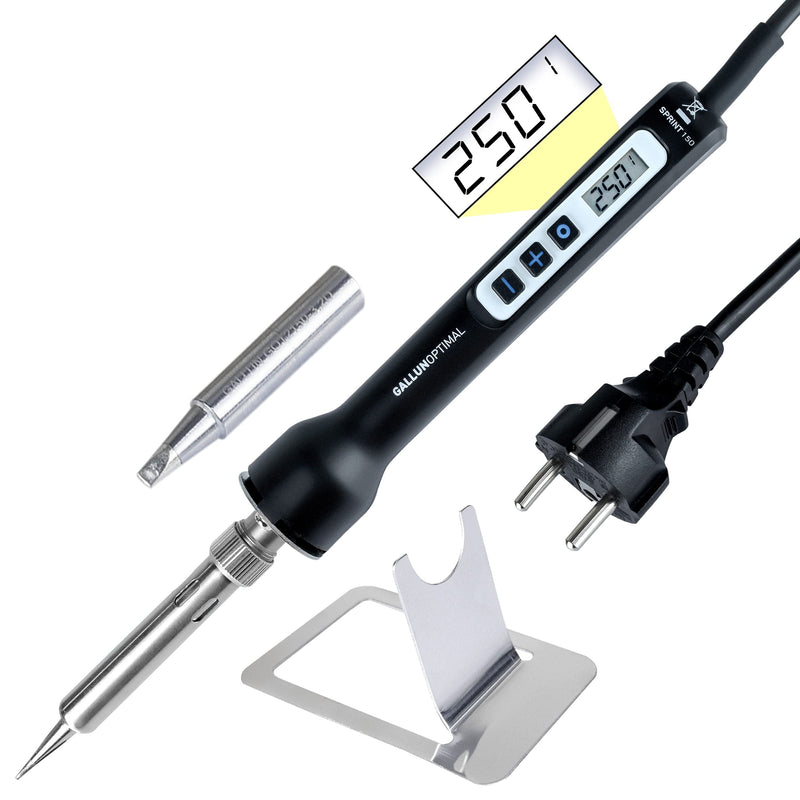 GALLUNOPTIMAL temperature controlled soldering iron - 150 watts, 80° - 480°C, with LCD display - temperature controlled, with calibration function, 230V - GOSprint150 150 watt version