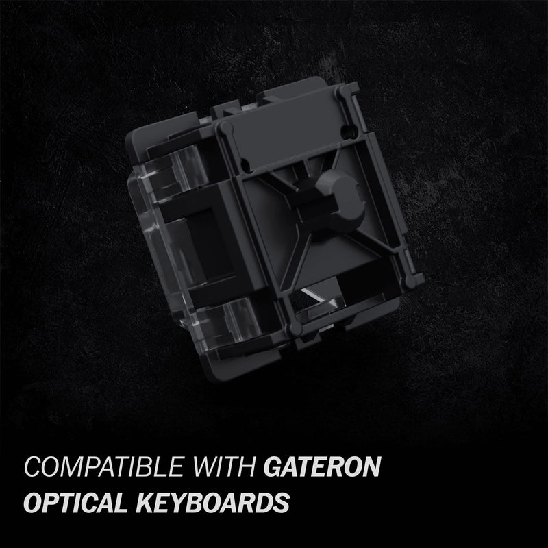 Gateron KS-15 Optical Switches for MX Mechanical Gaming Keyboard | 35g Force | Linear | Clear Top RGB Switches for Backlit Keyboard | (65 PCS, Yellow) 65 Pcs