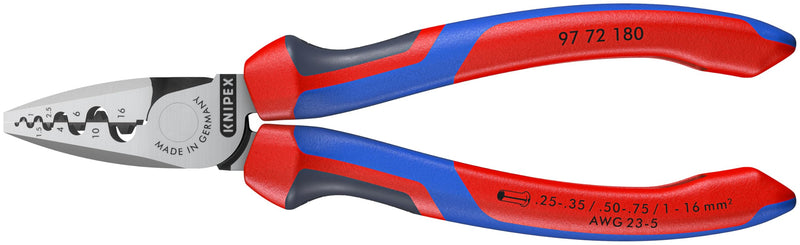 KNIPEX Crimping Pliers for Wire Ferrules,Red