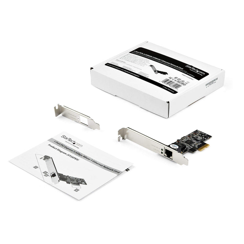 StarTech.com 1 Port PCIe Network Card - 2.5Gbps 2.5GBASE-T PCIe Network Card x1 PCIe - PCI Express LAN Card - RTL8125 (ST2GPEX)