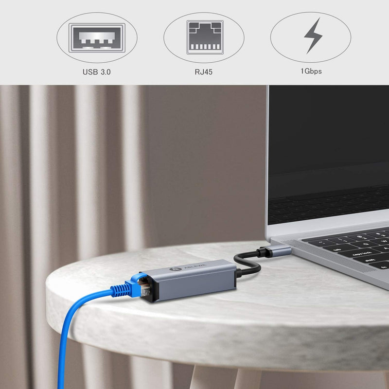 Vilcome USB 3.0 to 100/1000 Gigabit Ethernet LAN Network Adapter, Driver Free RJ45 Internet Adapter Compatible with MacBook Surface Pro Laptop PC