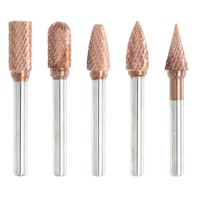 TJR ULTRA Co Coated Carbide Burr 10mm (Metric) Diameter with 6mm Metric Shank (Specially with Chipbreaker) (Set) Set