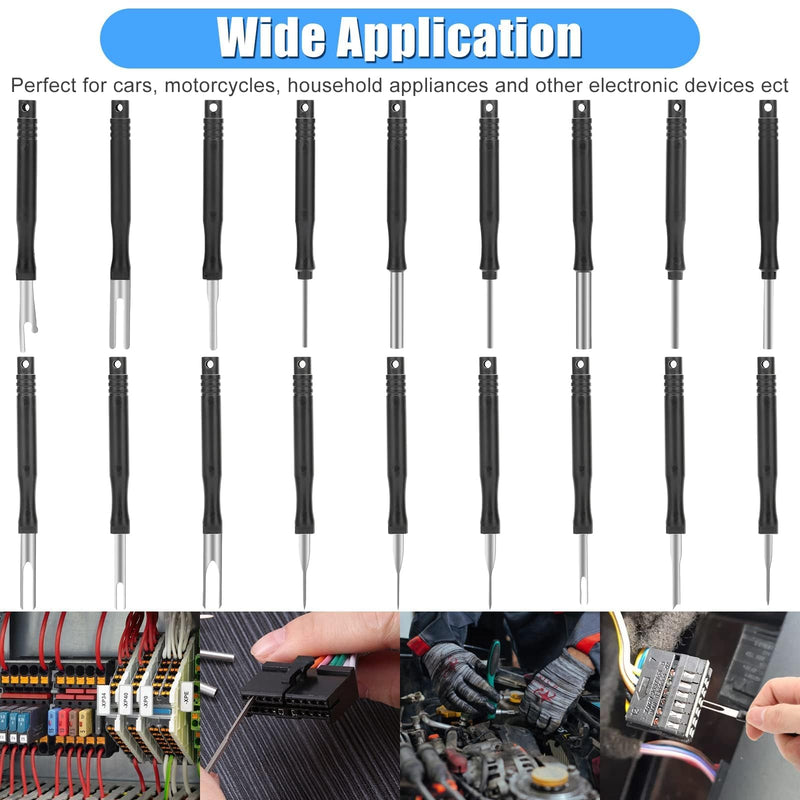 Linkstyle 18PCS Upgraded Terminal Removal Tool Kit, Pin Extractor Tool Set, Auto Electrical Wire Connector Pin Release Tool, Terminals Pins Puller Repair Removal Tools