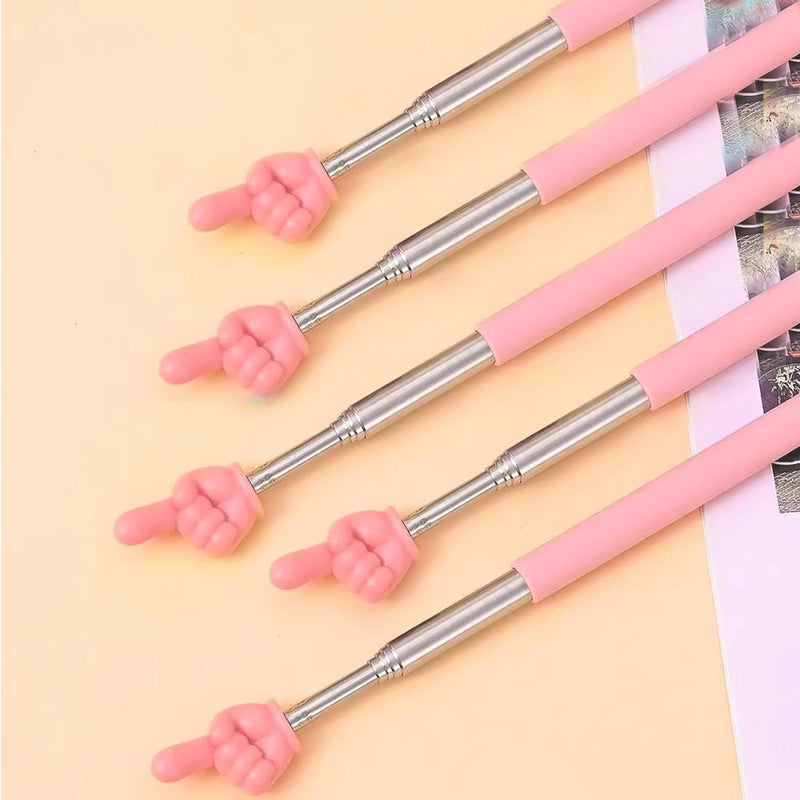 Retractable Classroom Pointer, Pink Teacher Pointer Finger, Pointer Classroom Supplies for Elementary School Teachers, Kindergarten Teachers, Office Presentation Training
