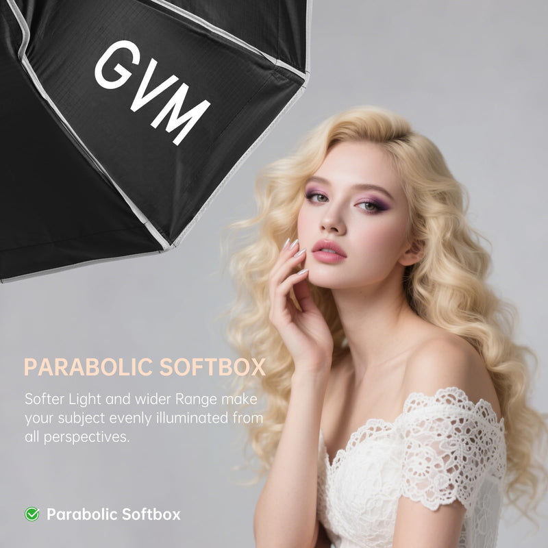 GVM Lighting Soft Boxes Bowens Mount with Honeycomb Grid, Speedlight Umbrella Softbox Foldable with Carrying Bag for Studio Photography Speedlite Flash