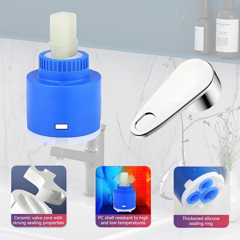 Pack of 2 35 mm Cartridge Tap for Blanco Sink Accessories 121894 for Mixer Tap for Single Lever Taps for Tap Bathroom Kitchen Tap and Washbasin Tap
