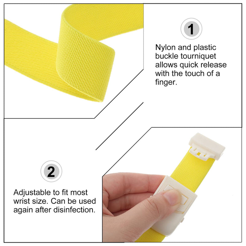 FOMIYES Tourniquets Tying System Tourniquet Vein Blood Collection 6 Pieces Military Tourniquet Emergency Strap Blood Loss Control for Medical Emergency Nurse First Aid Outdoor