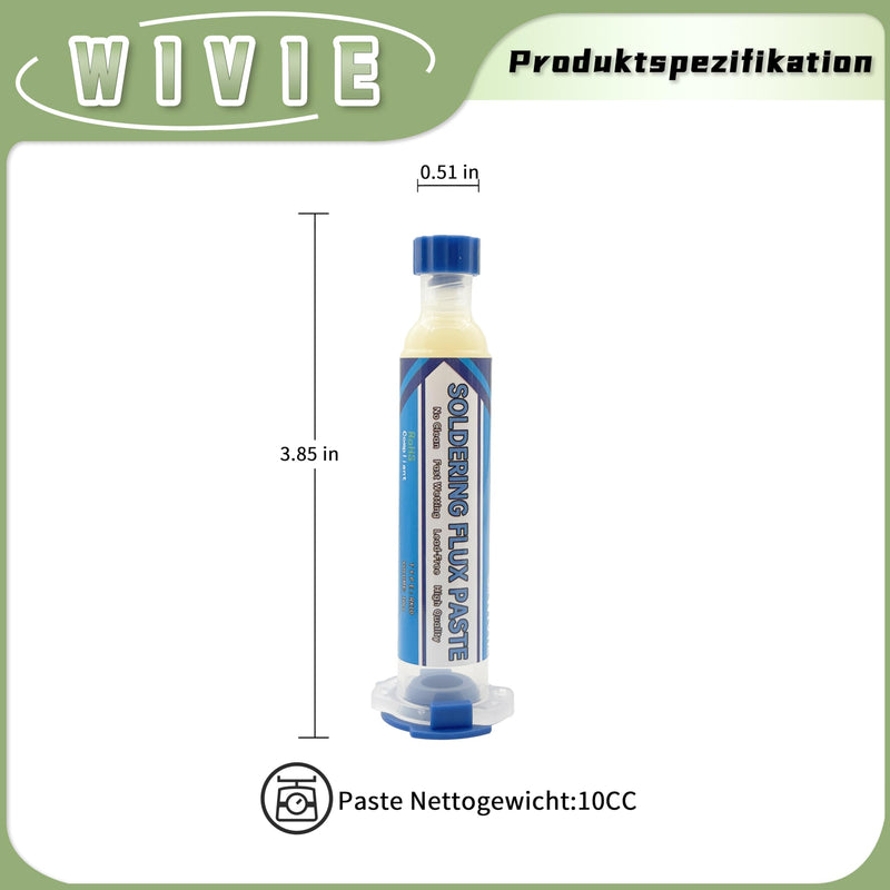 Solder paste flux, lead-free no-clean solder paste flux for SMD/PCB/IC/BGA repair, supplied by WIVIE (4 packs) 4pack