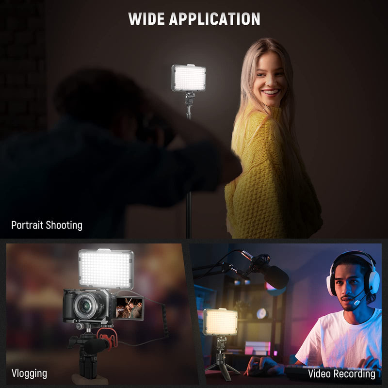 Neewer on Camera Video Light Photo Dimmable 176 LED Panel with 1/4" Thread for Canon, Nikon, Sony and Other DSLR Cameras, 5600K (Battery Not Included) PT-176S