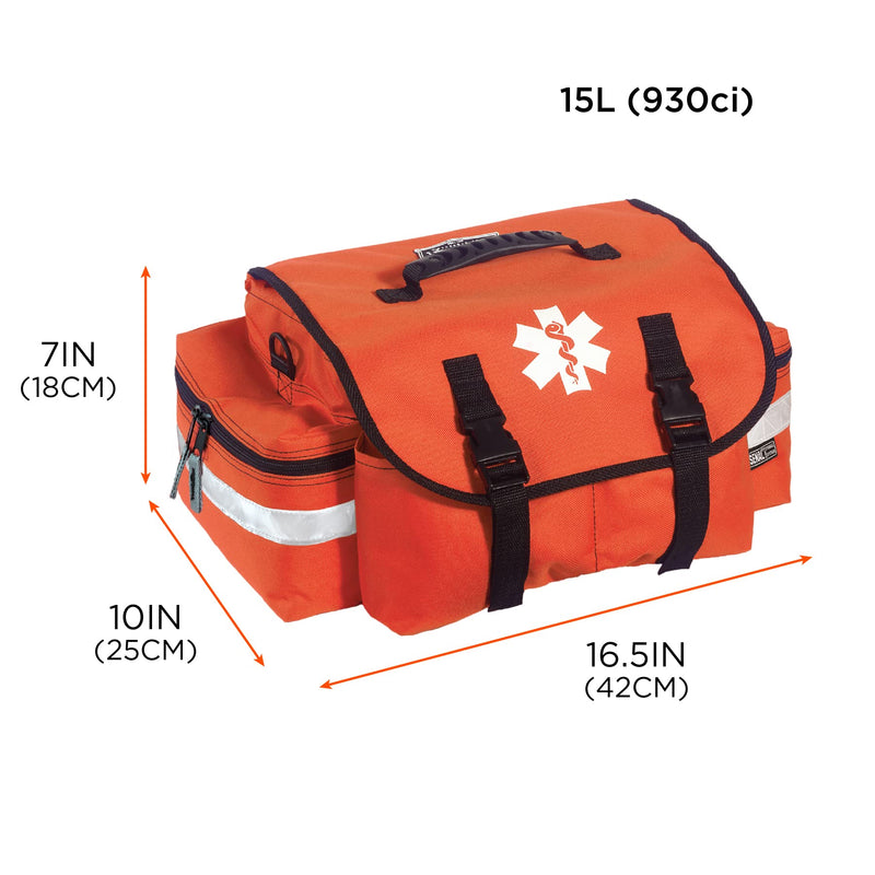 Ergodyne Arsenal 5210 Small Medic First Responder Trauma Duffel Bag with Shoulder Strap, Orange First Responder EMS Jump Bag - Polyester - 15L