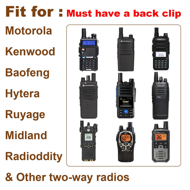Police Radio Holder for Duty Belt, Walkie Talkie Holster as Duty Belt Accessories, Tactical Radio Holder for Motorola, Kenwood, Midland, BaoFeng, Hytera, Radioddity, Ruyage Radios