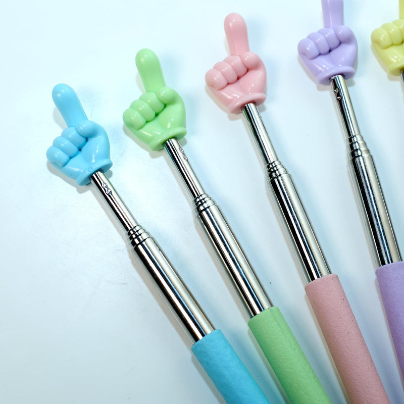 5Pcs 26.8Inch Extendable Telescopic Reading Stick,5colors Teaching Pointer for Classroom, Teaching, presentations, or Home Learning (Pink Purple Green Blue Yellow) Mixed