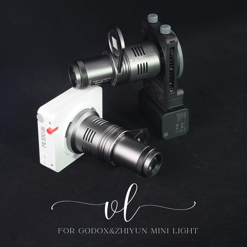 CX100 Mini Optical Snoot Gobos Accessories with ZY Mount Adapter, Spotlight Attachment Shape Light Compatible with ZHIYUN Molus X100,CX100,GodoxG ML100BI,ML100R Mini Mount for Z&G