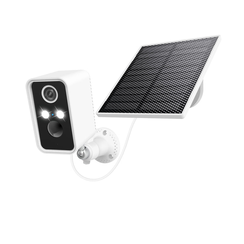 Security Camera Wireless Outdoor,Wireless Solar Outdoor Camera, Night Vision,PIR Motion Detection,Weatherproof,No Wiring Needed,Compatible with 2.4GHz WiFi,Cloud Service,Compatible with Alexa