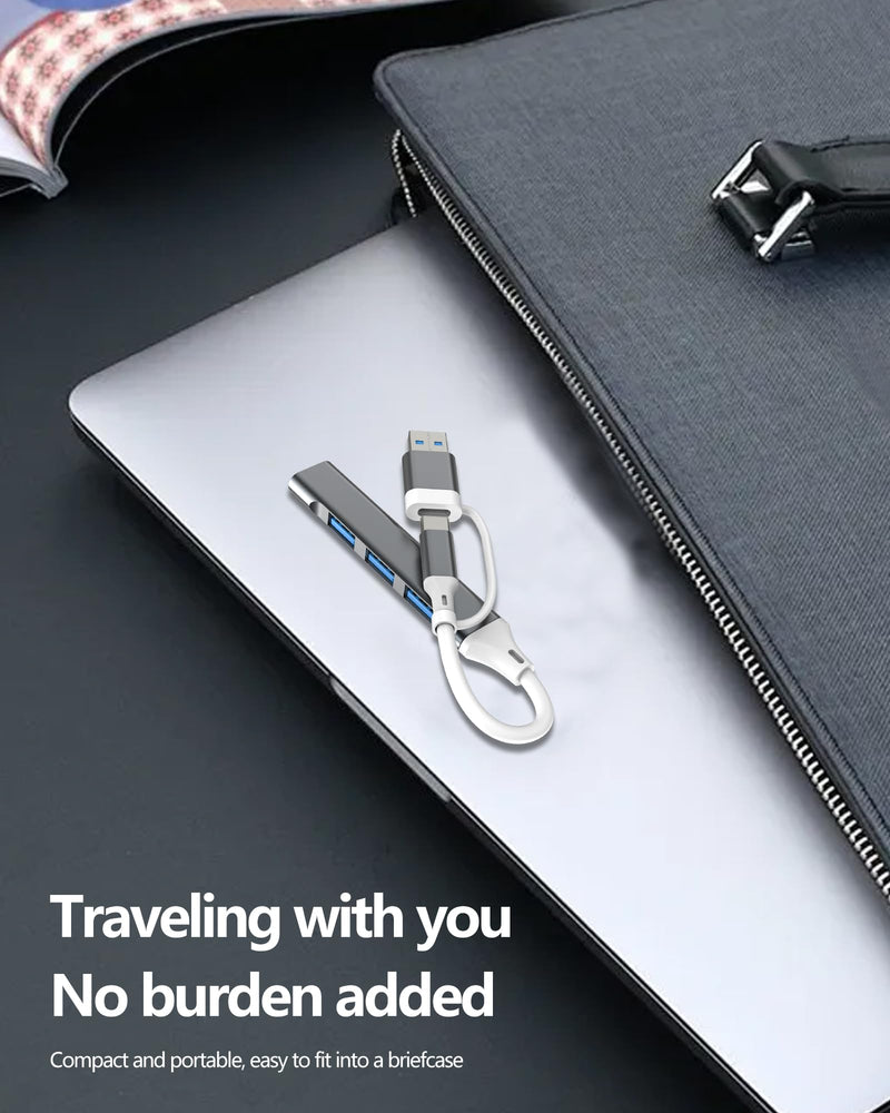 USB C USB-A to OTG Adapter(4in2)for Apple 3.0 Dongle for iPhone 16 15 Pro Max Macbook Laptop Thunderbolt Docking Station Extension for iPad PC Converter Card Reader Compatible for Samsung S25 S24 S23