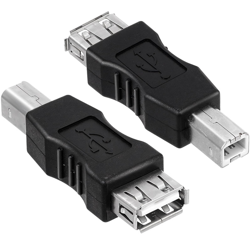 2 Pcs 2.0 A Female to USB B Male Printer Converter Connector Plug USB A to B Adapter Printer Adapter USB 2.0 AF/BM Adapter Type A Female to USB B Print Male Adapter Connector Converter Plug