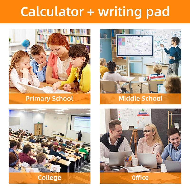 Scientific Calculator with Writing Pad, 240 Computing Functions, Foldable Case, HD Screen, Anti-Deletion Lock & One-Click Clear, Perfect for School, Finance & Engineering (Sky Blue) Sky Blue