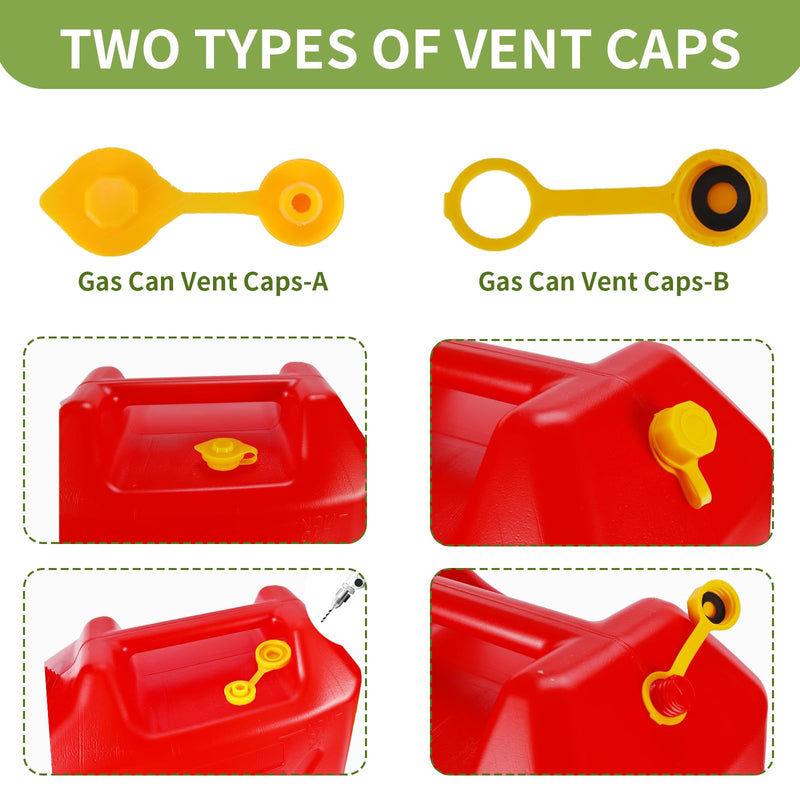 Gas Can Spout Replacement, Anti-Spill Gas Can Nozzle Replacement, 2-Kit Gas Can Spouts No Leaky, Upgraded Replacement Gas Can Spout with Flexible Nozzle, Gas Can Vent, Fit for Most 1/2/5/10 Gal Can 2KIT