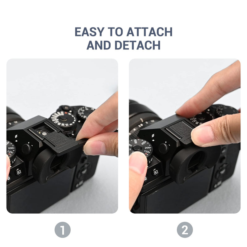 JJC Metal Thumb Up Grip for Fujifilm Fuji X-T5 XT5 X-T4 XT4 X-T3 XT3 Camera, Hot Shoe Thumb Rest Support for Easier Handling & Secure Hold For Fuji X-T5
