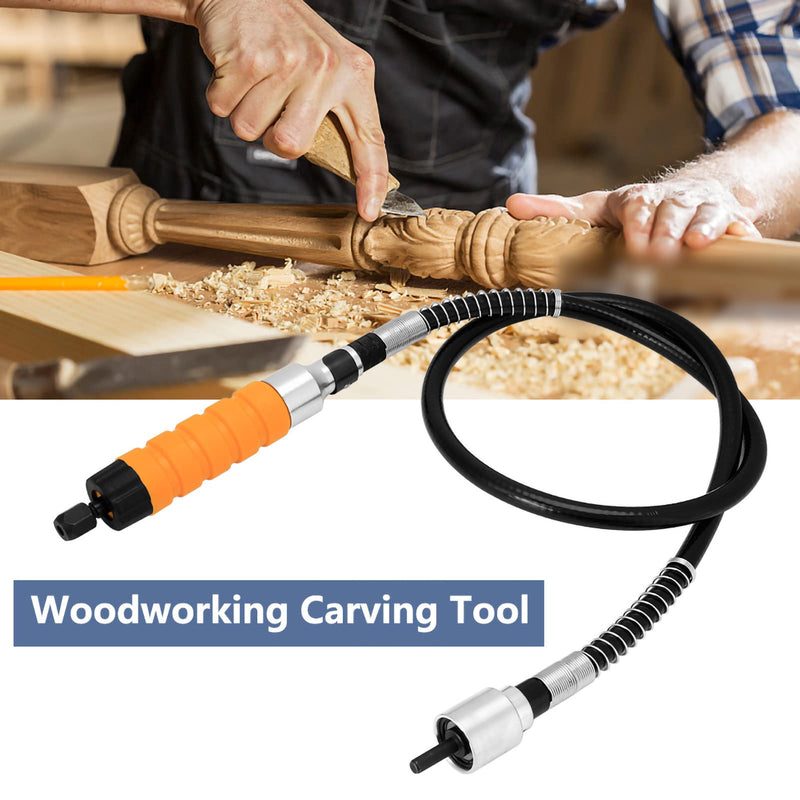 YWBL-WH Electric Wood Carving Chisel Engraving Knife Tool 5 Blades Replacement Wrench Soft Flexible Shaft Set, Carving Knife