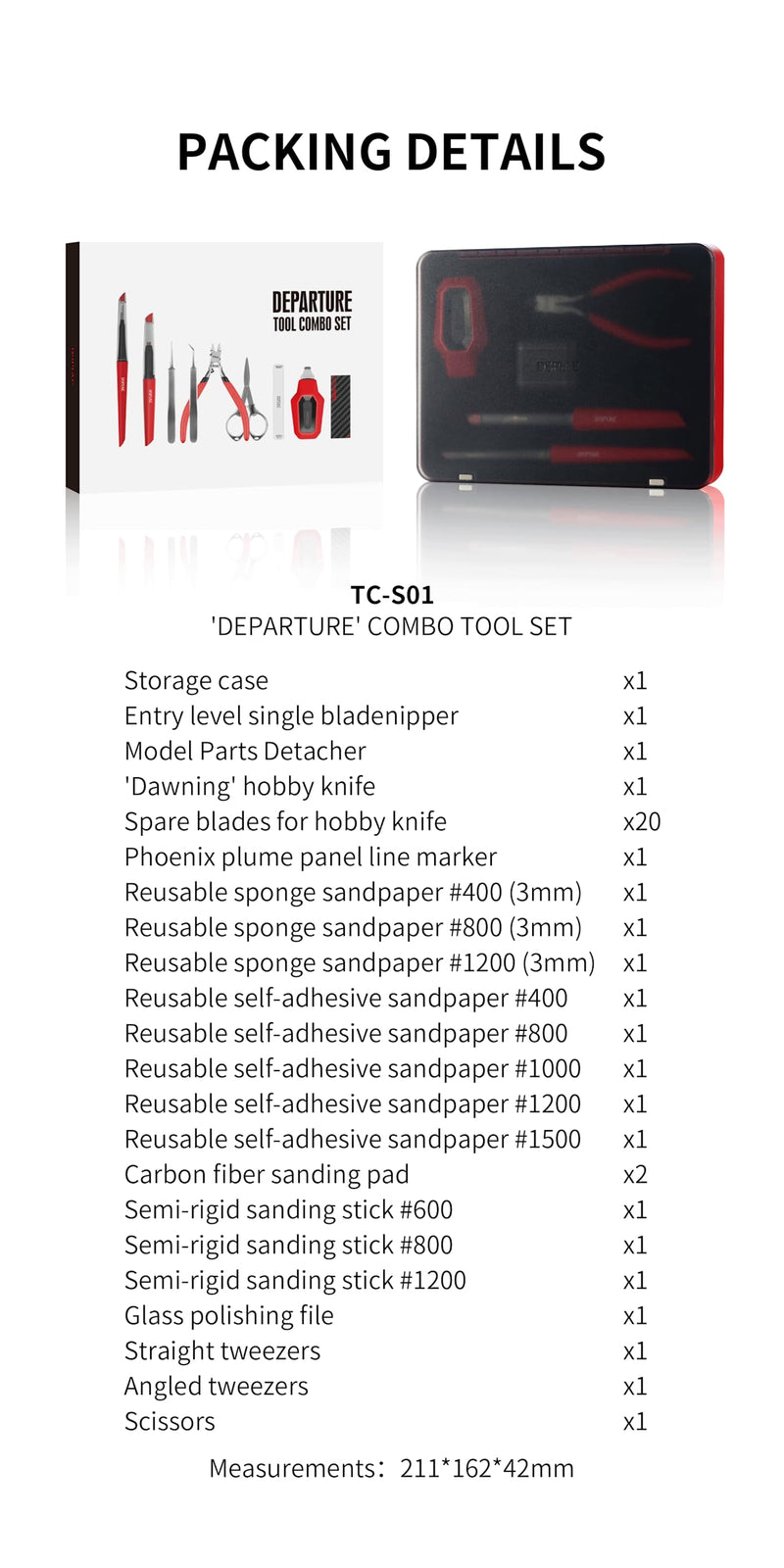 DSPIAE Departure Tool Combo Set – Precision Hobby Tools for Model Building, Gunpla, Crafting, and DIY Projects