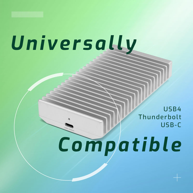 OWC Express 1M2 40Gb/s Portable NVMe SSD USB4 (Thunderbolt Compatible/USB-C) Ultra Fast External SSD Drive with Aluminum Heat Sink Enclosure (Enclosure Only) 0 TB