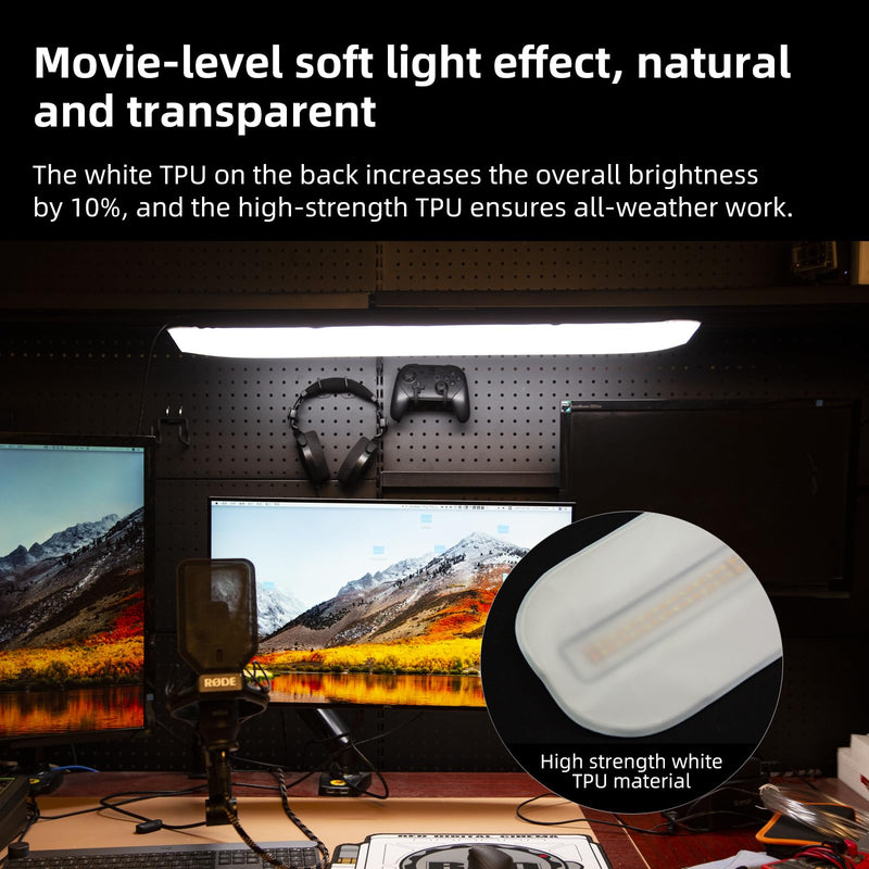 INKEE Inflatable LED Tube Light GCA20U,20W USB BI-Color Temperature Tube Lights with 2700K,4000K,5600K and 6500K 320 Full-Spectrum Lamp Beads CRI 95+ Photography Light Stick