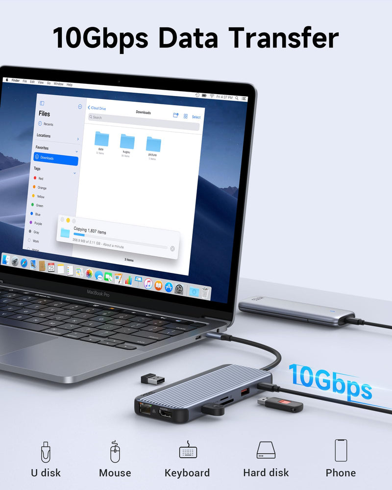 Selore&S-Global USB C Laptop Docking Station-Dual Monitor,3 Monitor,Upgrade USB C Video Output,13 in 1 USB C Hub to Dual HDMI+DisplayPort+USB C Video Output,2 HMDI to USB C Dock for Dell/HP/Surface