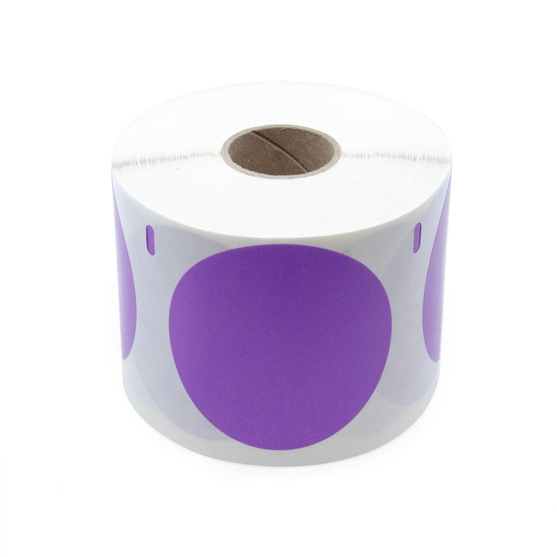 Purple 2.25" Circle Direct Thermal Labels