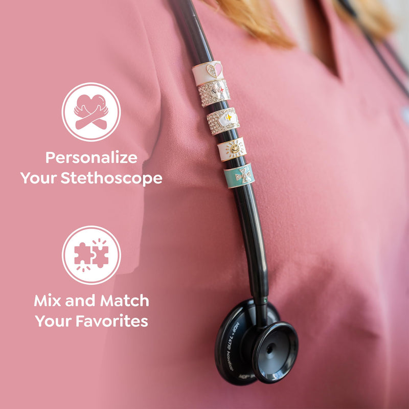 charMED Custom Stethoscope Charms - Set of 2 Charms (Turkey & Christmas Tree Combo) - Gifts for Nurses, Doctors, Veterinarians, Technicians, Surgeons & Healthcare Professionals - 0.5" Ring Charm Turkey & Christmas Tree Combo