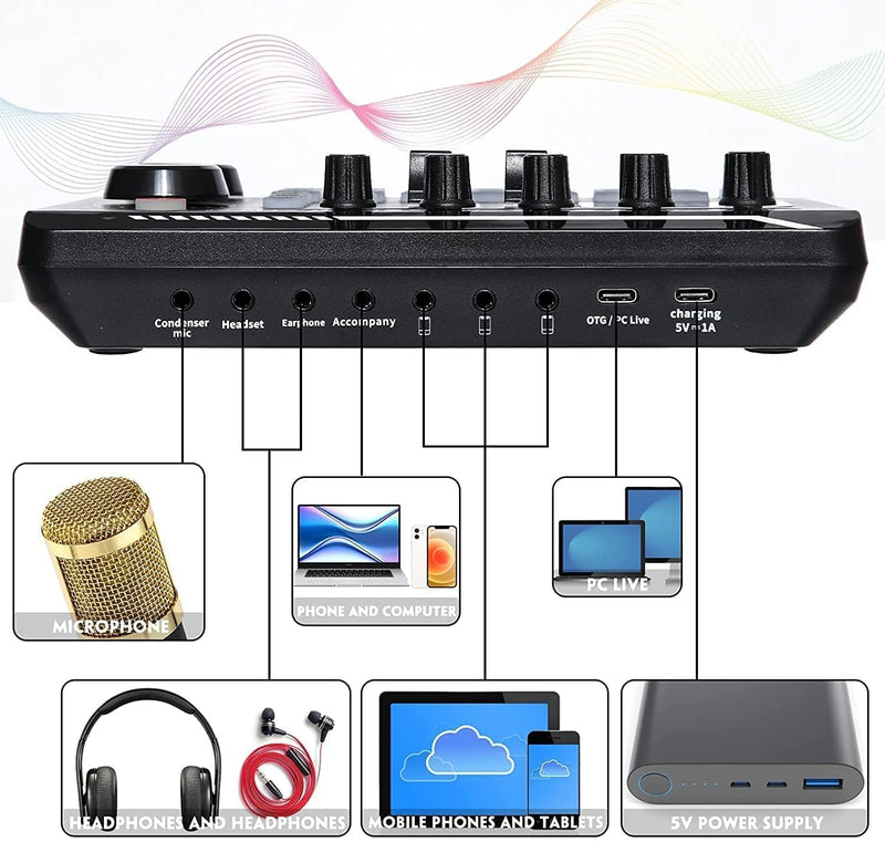 Podcast Equipment Bundle, SINWE Condenser Microphone with Tripod Stand and Professional Audio Mixer for Studio Recording Vocals, Voice Overs, Streaming Broadcast and YouTube Videos Livestream Microphone Set