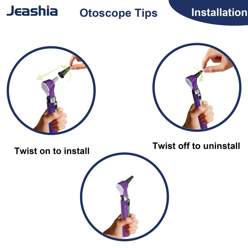 Disposable Otoscope Covers, 50-Pack Universal Ear Specula Tips with 2.75mm & 4.25mm Sizes (25 Each) for Adults & Children, Fit All Major Otoscope Brands