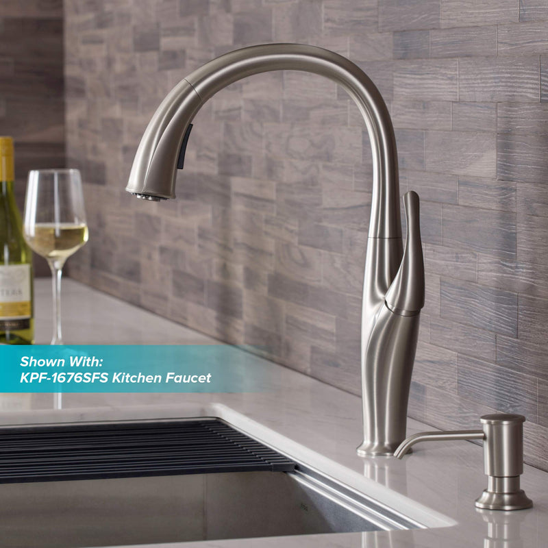 KRAUS Kitchen Soap and Lotion Dispenser in Spot Free Stainless Steel, KSD-80SFS Traditional Style